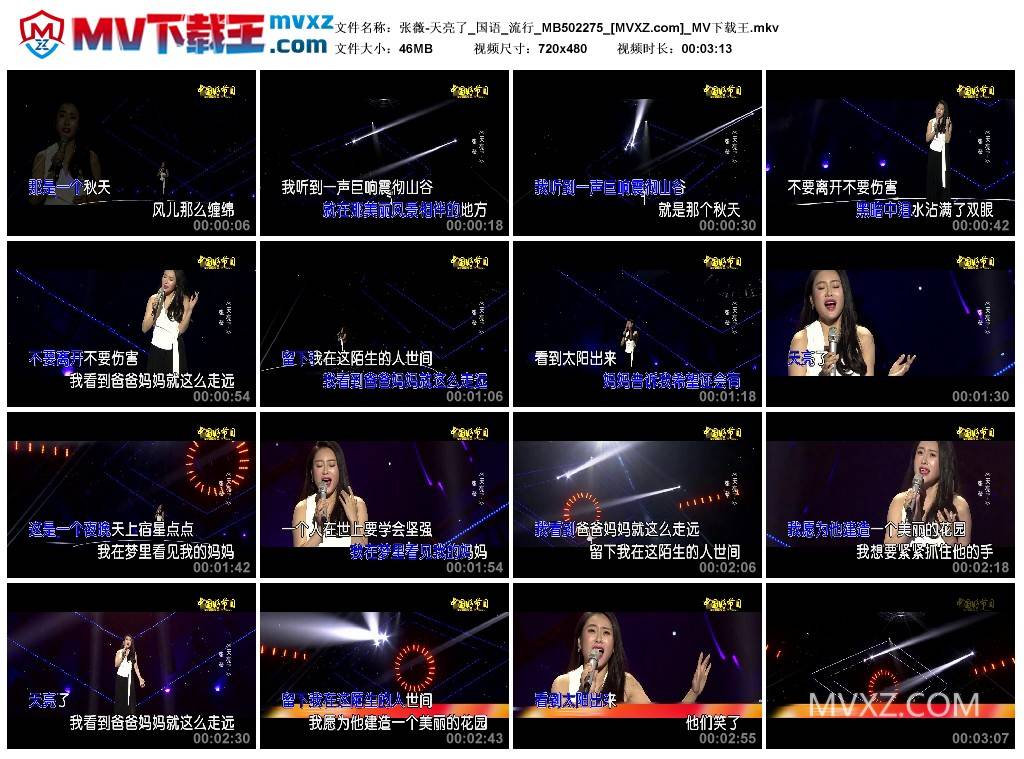 张薇-天亮了_国语_流行_MB502275